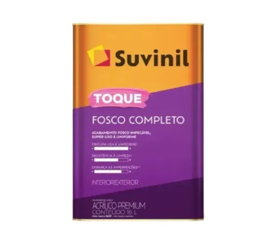 Tinta Acrílica Suvinil Fosco Completo 16L Papel Picado Lavável, antimofo
