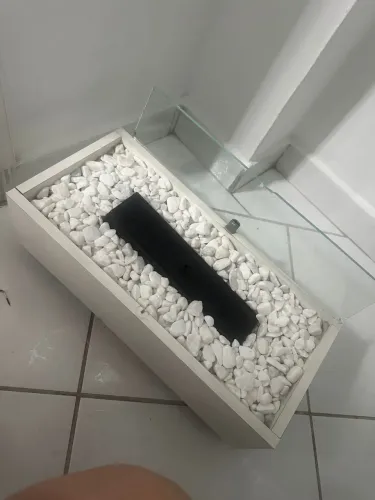Lareira ecológica branca