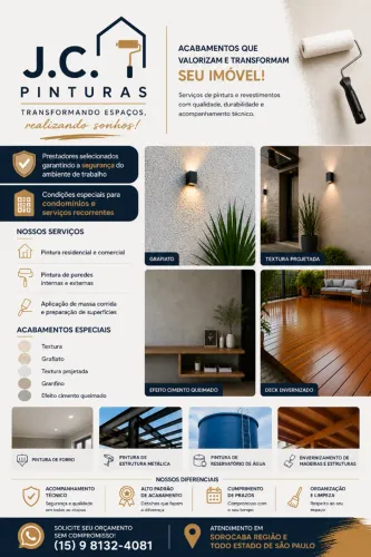 Pintor, Grafiato, Cimento Queimado e Textura em Sorocaba e Região