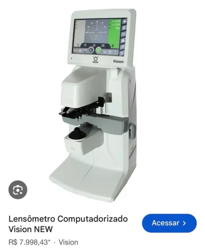 Lensômetro Digital Vision NEW com Impressora - R$ 4.500,00