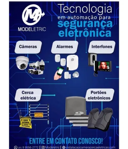 Instalação motor portão, interfone, câmera de segurança, cerca elétrica, fechadura eletric