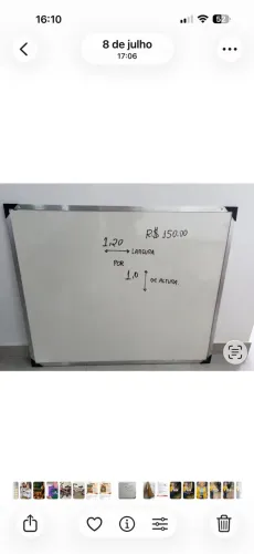 Quadro para anotações ou desenhos
