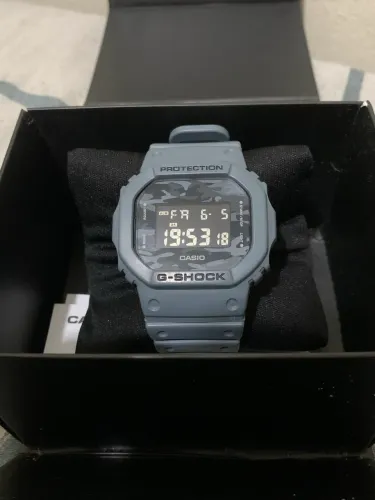 Relógio Casio G-Shock DW-5600 Camuflado Grey - Original