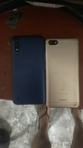 Lote 2 Celulares Tela Quebrada: Samsung A01 + Xiaomi Redmi 6A