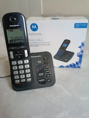 Telefone sem fio com secretária eletrônica Motorola