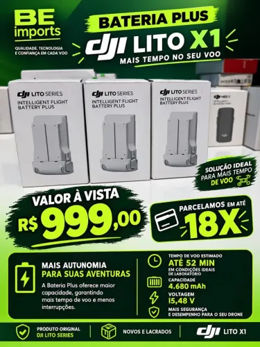 Bateria PLUS Dji Lito X1 (Novas) em até 18x/ IMPERDÍVEL