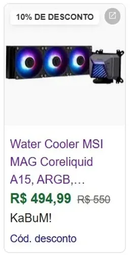 Water cooler MSI MAG A15 360mm