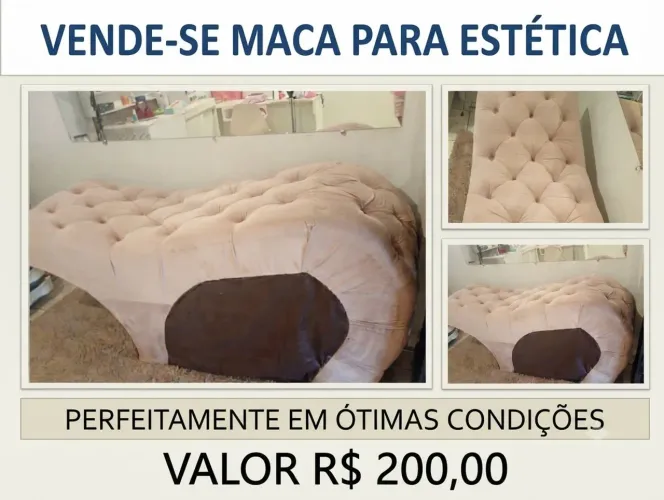 Vendo maca de estética luxo toda de camurça 