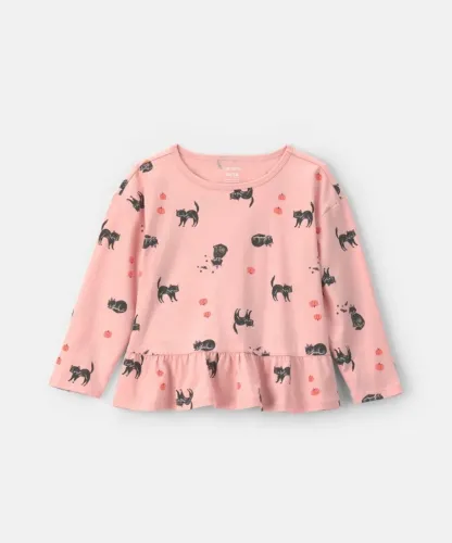 Blusa Peplum de Manga Longa Carter?s