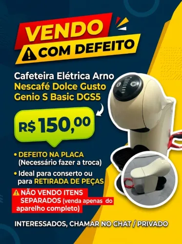 Cafeteira Elétrica Arno Nescafé Dolce Gusto Genio S Basic DGS5(COM DEFEITO)