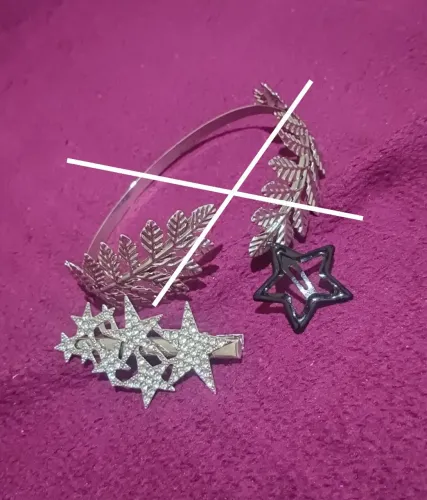 Presilha de cabelo estrelas + mini presilha estrela !!