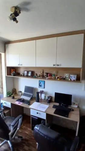 Conjunto Home Office Planejado Simonetto (Mesa Dupla + Armário) - Alto Padrão
