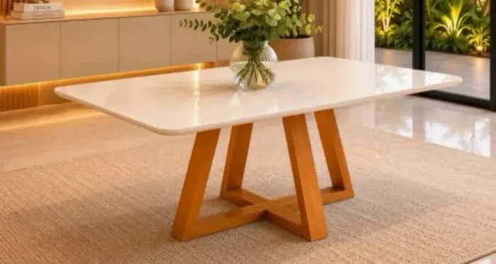 Mesa de Jantar 6 cadeiras madeira maciça