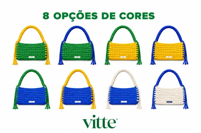bolsa de crochê feita a mão Vitté?