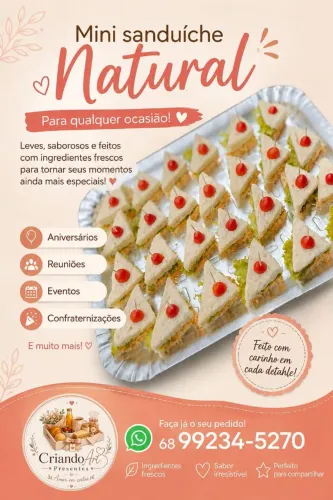 Mini sanduíches para eventos
