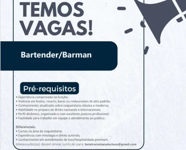 BARTENDER / BARMAN