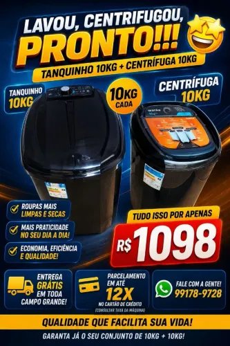TANQUINHO NEWMAQ E CENTRÍFUGA