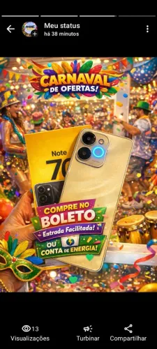 Celular no boleto 