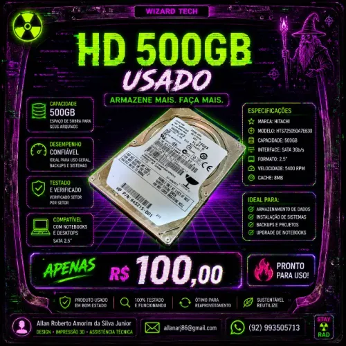 HD USADO DE 500GB