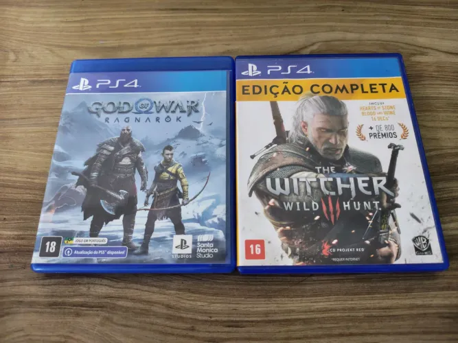 Jogos PS4 - God Of War Ragnarok+ The Witcher 3 - Edição Completa