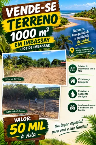 Terreno em Imbassay de 1000m2
