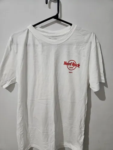 ?T-shirt Hard Rock Cafe Paris Original Branca Tam. P (Small)