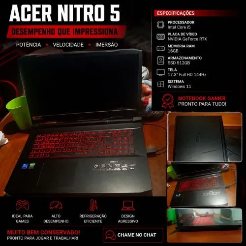 acer nitro para sair rapido ac troca