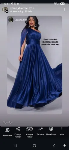 Vestido para festa longo, usado somente 1 X perfeitas condições