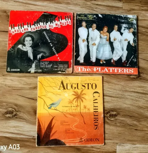 Lote de três disco de vinil (LP de 10 polegadas)