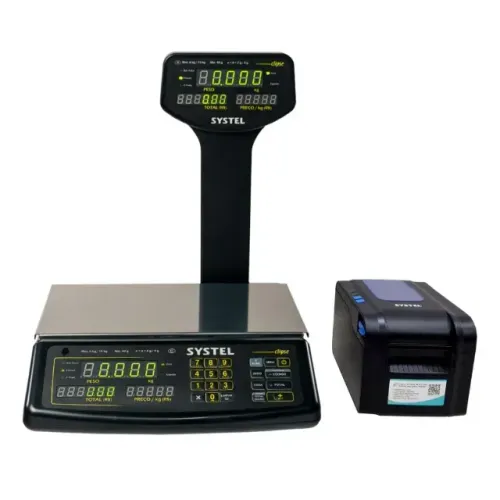 Balança Digital Systel Clipse Com Torre 30kg + Impressora BIVOLT