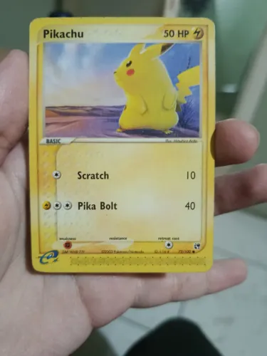 Carta Pokemon TCG Pikachu 72/100 *RARO*