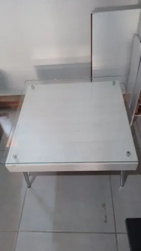 Mesa de centro tampo de vidro