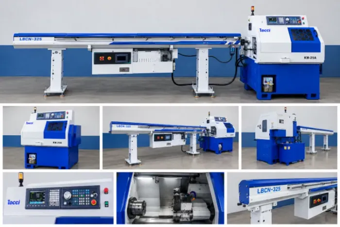Torno Automático tipo A25 CNC com alimentador magazinado
