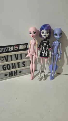 Lote monster High CAM create a monster Skeleton esqueleto