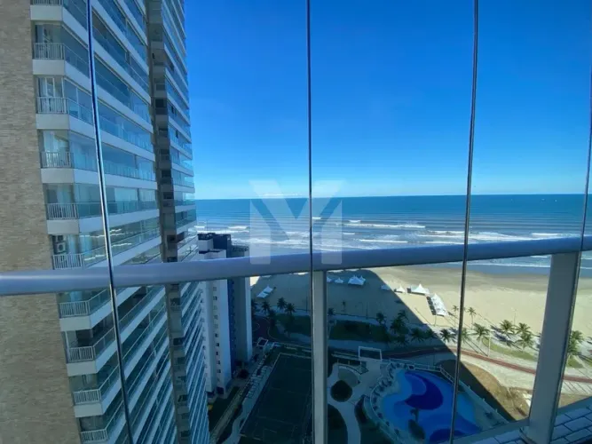 Apartamento com vista mar, 2 quartos, suíte, piscina e garagem em Praia Grande