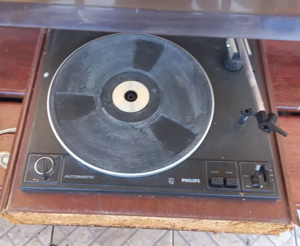 Toca disco pick up philips som antigo ler descrição radiola vitrola 3x1 antiguidade 3x1