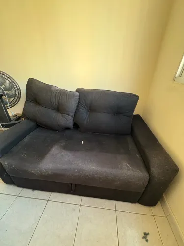 VENDO - SOFÁ CAMA PRETO 2 LUGARES