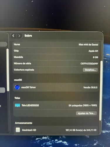 Mac Mini M1 256gb HD 