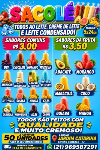 SACOLÉ GELADINHO GOURMET 