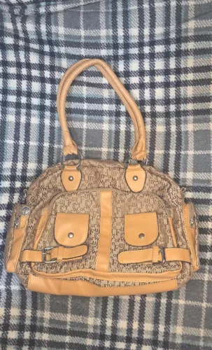Bolsa Bege/Marrom Média