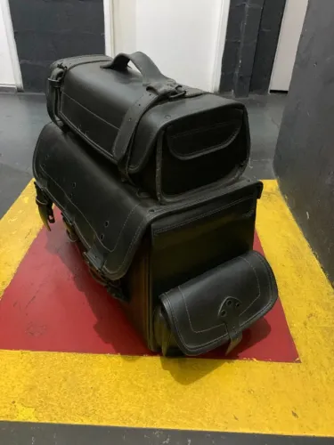 Kit Baú Mala Alforge Traseiro Grande Impermeável