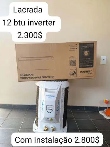 Central nova ,na caixa , inverter, 12 btu, entrego instalada 2.800$
