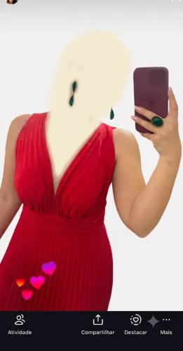 Vestido de Festa Vermelho Tamanho M - Excelente estado