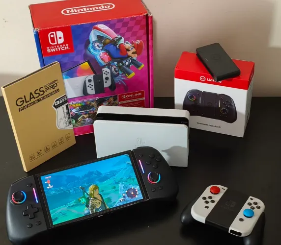 Nintendo Switch OLED Desbloqueado com 512gb + contro extra!!!