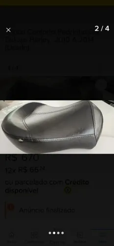 Banco Conforto Pedrinho Gel Deluxe Harley  2010 A 2014