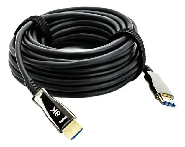 Cabo HDMI 2.1 8K Fibra Óptica 30m Cabos Conector Ouro