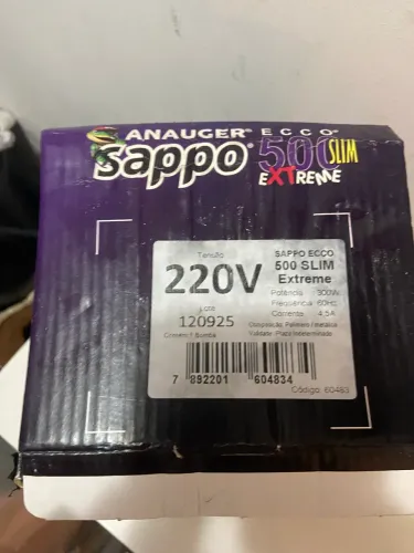 Vendo bomba SAPPO  Anauger Ecoo 500 Slin ( nova) , nunca usada .