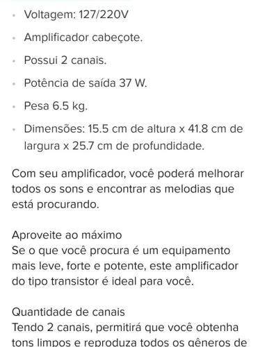 Amplificador LL 160