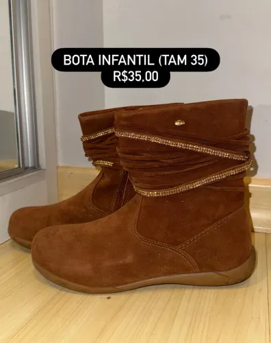 BOTA INFANTIL MARROM (TAM 35)