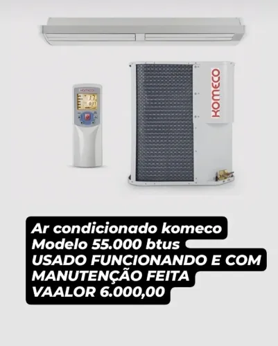 Ar condicionado KOMECO 55.000 btus, usado, em excelentes condições de uso.